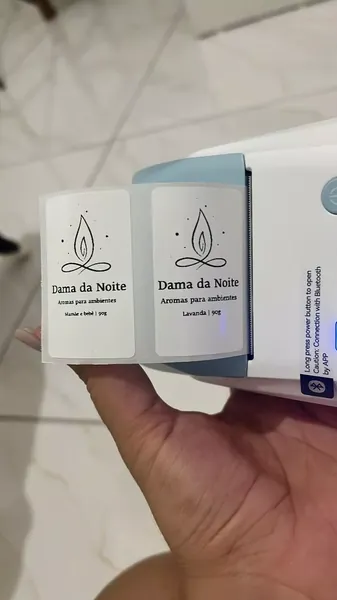 Foto enviada pela cliente da mini impressora